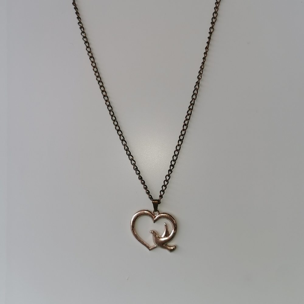 Dove heart necklace